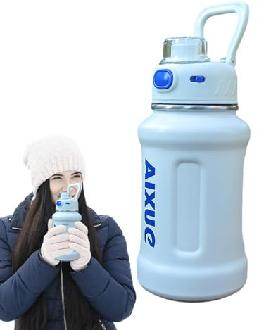 Vacuum Insulated Water Bottle | 20 Oz Wall Hydro Jug Water Flask | Stainless Steel Sport Water Flask with Straw & Carry Handle for Home, Car, Iced Tea Or Coffee, Smoothie and More