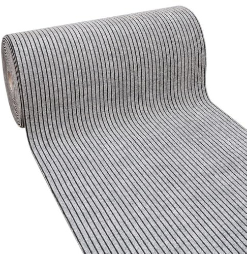 emmevi Passatoia Esterno Interno Antiscivolo Corridoio Moquette Spessa Asciugapassi Righe Grigie 100x280 Cm