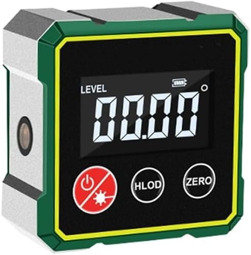 Buscador de ángulos Digital magnético con láser electrónico, Herramienta de búsqueda de ángulos, Nivel Digital con Pantalla LCD, Apagado automático para mediciones de precisión (Sin láser)