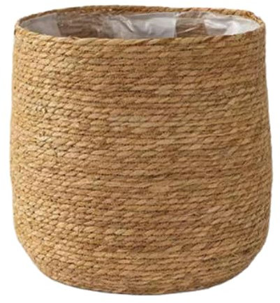 perfk Contenedor de Maceta de Flores de Paja Tejida fácil de Limpiar la Conveniente Canasta de Flores Planta de jardín para el balcón Dormitorio salón de, S