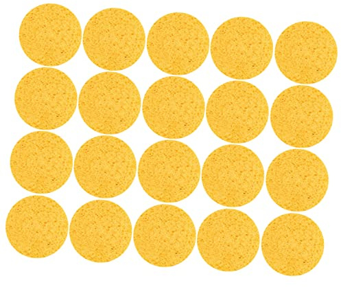 Homoyoyo 20stücke Gesichtsschwämme Aus Zellstoff Schwammquaste Für Reinigung Make-up-entfernerschwämme Mit Löchern Für Peeling