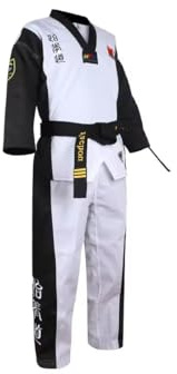 Taekwondo Gi Set DobokTaekwondo Standard Uniform TKD Traje con cinturón 150 cm