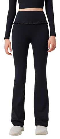 Generisch Pantalon évasé pour femme - Élastique - Coupe bootcut - Taille haute - Pantalon évasé - Legging push-up - Pantalon de sport sans coutures élégant - Pantalon de jazz - Pantalon de jogging
