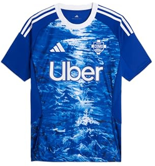 COMO 1907 Maglia Gara Ufficiale Stagione 2025/26. Jersey Calcio Traspirante con Design Ispirato al Lago di Como. Prodotto Originale con Stemma Club. (IT, Testo, S, Regular, Regular, Nico Paz)