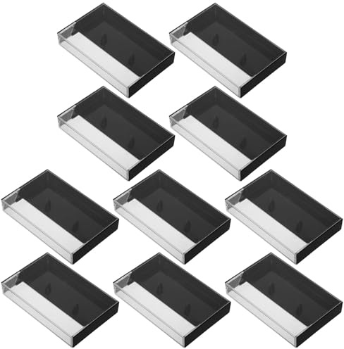 Beavorty Porta Cassette Musicali in Plastica Ps Nero, Custodia Rigida e Resistente per 10 Pezzi, Design Retrò Elegante per Conservare Audiocassette e Nastri Vocali