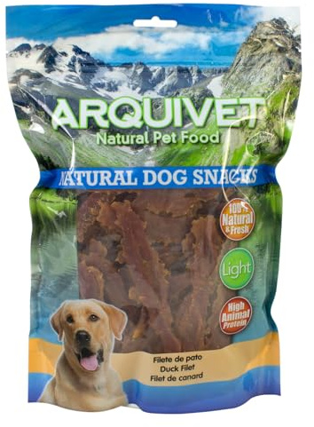 ARQUIVET Filetto di anatra - 1 Kg - Snack 100% naturali per cani - prelibatezze per cani - Prodotto leggero - Molto ricco di sostanze nutritive