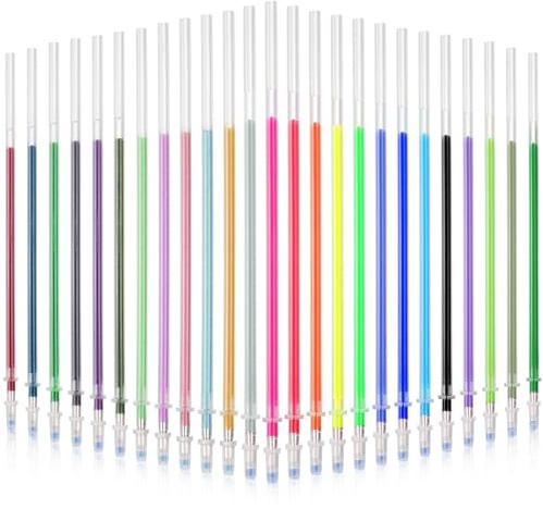 Cabilock Bunte Gelstift Nachfüllungen 0.8 Mm 100 Stück Ersatzminen Für Gelstifte Ideal Zum Schreiben Zeichnen Scrapbooking Bürobedarf