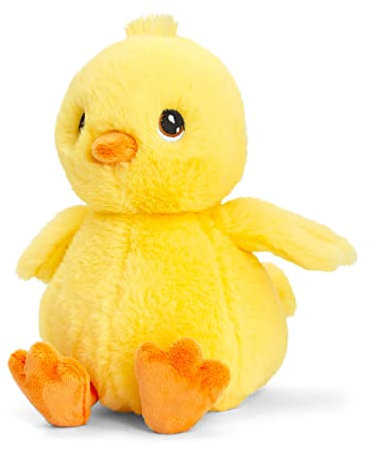 tachi Kuscheltier Küken 18 cm, Stofftier Babyvogel sitzend, Plüschtier Vögelchen gelb