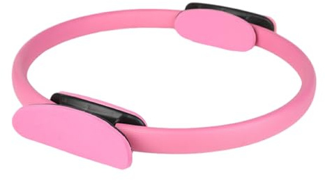 wisoolkic Accessori per allenamento Pilates Leggero e antiscivolo Durevole Fitness da donna Cerchio di yoga cinetico TPE facile da pulire, rosa, 37.5 * 3.5 cm