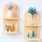 YiYa 2 Stück Moderne Boho Wandregal Wandbehang Regal Wand Böhmisches Hängeregal Boho Holz Regenbogen Wandregale für Kunst Wohnzimmer Bauernhaus Kinderzimmer Wanddekoration