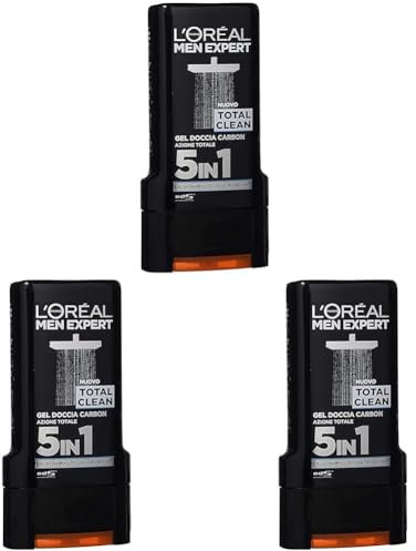 Men expert gel de ducha 300 ml. Pure carbon clean 5 en 1. (Paquete de 3)