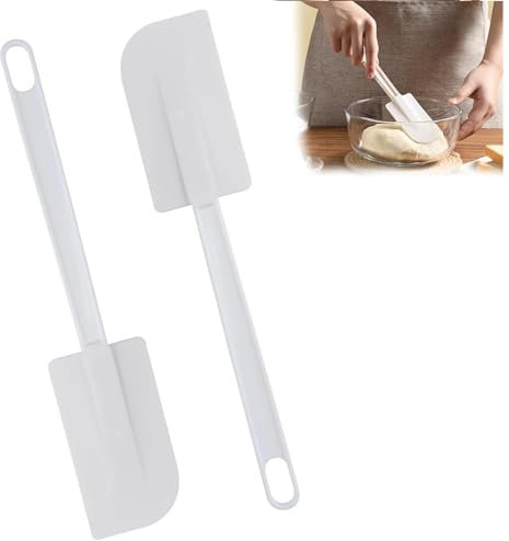 Ensemble de 2 Spatules en Caoutchouc Professionnelles Pâtisserie - Palette de 9 cm - Outils Essentiels pour Pâtisserie et Cuisine (24cm, 2Pcs)