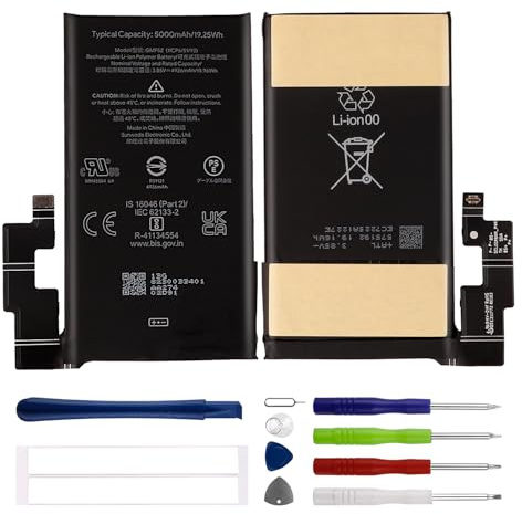Duotipa 4926mAh Neu Ersatzakku GMF5Z Kompatibel mit Google Pixel 7 Pro GP4BC, GE2AE akku mit Reparatur Tools Kit