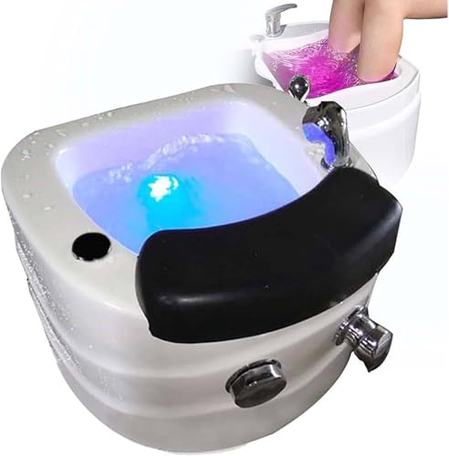 Bañera de remojo de pies con chorros de masaje de burbujas y calor, masajeador de agua caliente, el mejor lavabo de spa de pies para pedicura y masaje