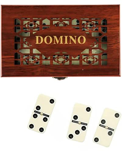 GUTEINTE Domino con Scatola, Domino Double Six, Gioco di Puzzle Giocattolo Educativo Intelligence Educazione per Bambini Adult, 28 Pezzi