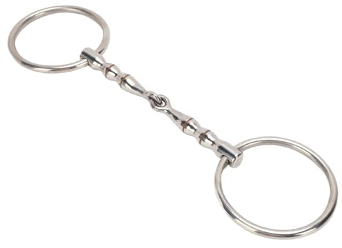 Fdit Filetto Snodato in Acciaio Inossidabile, a Bocca di Cavallo per Addestramento e Equitazione con Design Unico e Azione Scorrevole Delicata