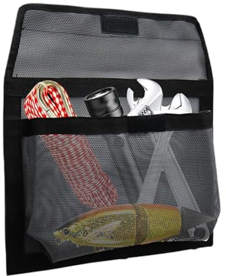 Generico Borsa portaoggetti adesiva per barca - Resistente con Gancio e Autoadesivo - Accessorio Nautico per Imbarcazioni,Per camper, rimorchio,