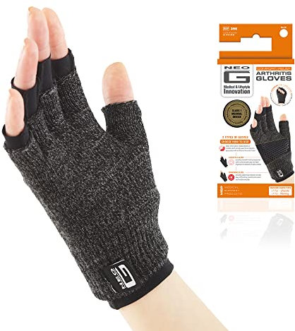 Neo G Arthritis-Handschuhe – Unterstützung bei rheumatoider Arthritis, RSI, Gelenkschmerzen, Flexibilität, Wärme und Komfort – Klasse 1 – 1 Paar – Größe XL – Schwarz