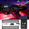 Govee RGB LED Innenbeleuchtung Auto, 4pcs 48 Strip, Upgrade Zwei-Linien-Design, Wasserdicht APP Steuerbare Mehrfarbig Musik mit Zigarettenanzünder,12V