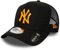 New Era New York Yankees MLB Diamond Era Black Neon Orange A-Frame Adjustable Trucker Cap - One-Size