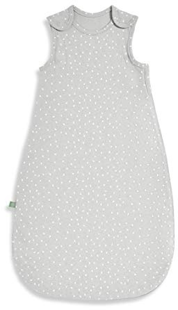 Little Green Sheep Baby Sleeping Bag - Luxury Organic Cotton Blend Sleeping Bags with Side Zip Fastening and Perfect Fit Poppers, Meets British Safety Standard, Dove Rice, 1 Tog 0-6M