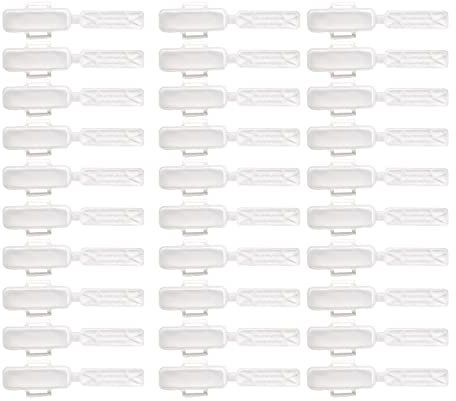 LERANXIN 30 Stück Kabelbeschriftung Erkennungsbox, Kabel Beschriftung, Wasserdicht Transparent Kabeletiketten, Kabelbeschriftung Clip für Kennzeichnung und Sortierung