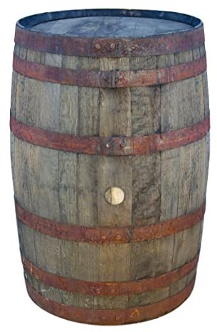 Temesso Barril de Madera Usado, auténtico Barril de Whisky escocés para decoración - Barril Mesa para Bar