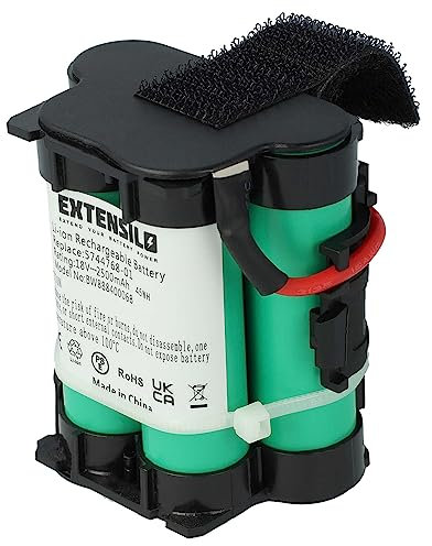 EXTENSILO Akku kompatibel mit McCulloch ROB R1000, ROB R800, ROB R600 Rasenmäher, Rasenroboter - Ersatzakku (2500mAh, 18V, Li-Ion)