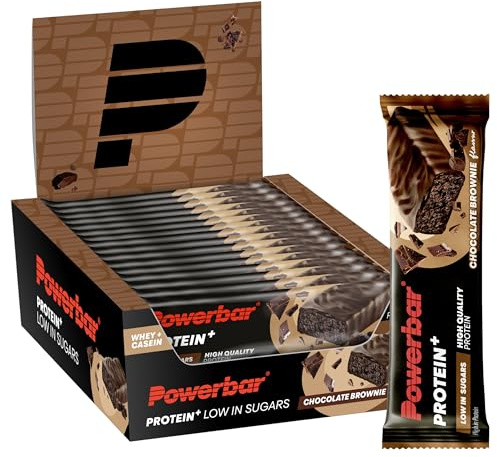 Powerbar - Protein Plus - Low Sugar - Chocolate Brownie - 16x35g - Barrita alta en proteínas y baja en azúcar - sin aceite de palma