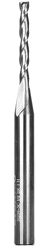 YONICO Upcut Router Bits Spiral 2 Flute Solid Carbide CNC End Mill 1/8-Inch Dia. 1/4-Inch Shank 31209-SC