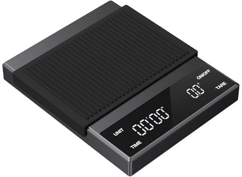 Ankilo Küchenwaagen, Kaffeewaage mit Timer, Neueste Wiederaufladbare Digital Espresso Waage mit 3 Einheiten, 3kg/0,1g hochpräzise Espressowaage, Tropfkaffeewaage, Coffee scale, Tara, misst in g/oz/ml