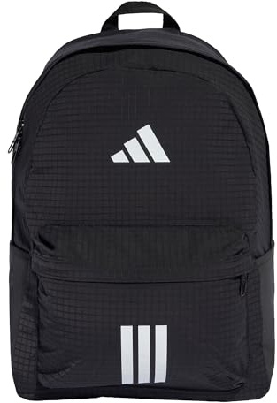 adidas Unisex ESSENTIALS 3 STRIPES BACKPACK BACK TO SCHOOL 2, black/white, One size
