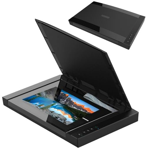 Scanner À Plat Grand Format, Scanner Photo A3, 2400 DPI, Numérisation 12 X 17 en 4 Secondes, Numérisation Automatique, Scanner De Documents Et De Livres, Prend en Charge Windows Et iOS