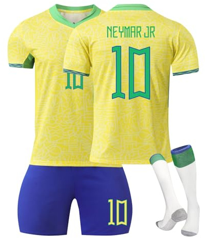 Generic Brazil Football Jersey, Football Kits, Gifts For Boys, Brazil Football Training Shirts, Shorts and Socks for Kids and Adults