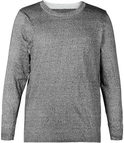 Kgfvesdc Nivel 5 Cuello Redondo Manga Larga Chaleco (Gris),Seguridad Chaleco Anti-Corte Prendas - ProteccióN Anticorte Y Mordeduras Para PolicíAs Y Seguridad Exterior