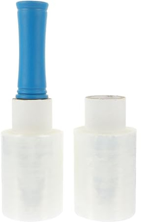 JOINPAYA Rouleau de Film Plastique Étirable 10 CM X 150 M avec Poignée Ergonomique Film Étirable Résistant Transparent pour Déménagement Emballage Meubles et Palettes Protection