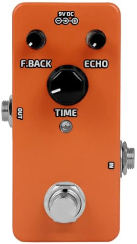 Gadpiparty Pedal Retardo Analógico y Digital Estéreo de Efectos de Guitarra Eléctrica Diseño Ergonómico y Carcasa Metálica para Presentaciones y Práctica