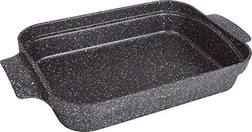 KAMBERG Teglia Per Lasagne, Teglia da Forno 36 x 27.5 x 7 cm, Fusione di Alluminio, Rivestimento in Pietra, Compatibile con Tutti i Piani Cottura, Incluso Quello a Induzione, Senza PFOA