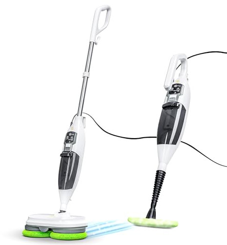 Elev8 Prestige - Fregona eléctrica de vapor – 15 en 1 desmontable con 3 modos de vapor – Fregona eléctrica para pisos de madera dura, campanas de cocina y encimeras de limpieza