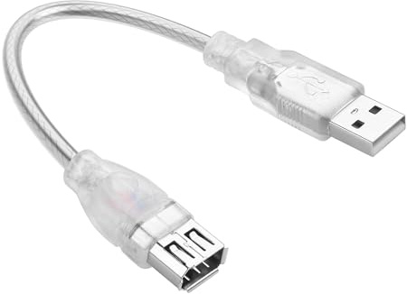 YAODHAOD Firewire IEEE 1394 6 Pin Female to USB 2.0 A Male Converter Cord, Firewire 1394 6 Pin to USB Adapter Cable for Digital Camera,Camcorder,Laptop,DV - 20cm