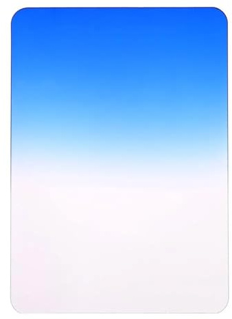 TH1000XUE Filtro Cuadrado de la Serie Z for cámara, 100 x 145 mm, Degradado, Color púrpura, Azul, Naranja y Verde, Filtro de Lente de 100 mm, for Canon, for Nikon y for Sony(Graduated Blue)