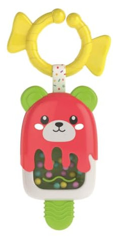 Clementoni Baby-Rassel, Gelatine, Rassel für Neugeborene ab 3 Monaten, Spiel für die erste Kindheit, fördert die Multisensorische Entwicklung und die Fingerfertigkeit, mit Ring zum Aufhängen, 17503