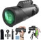 Yongheng 12x50 Télescope Monoculaire, Monoculaires à Vision Plus Grande pour Adultes et Enfants avec Trépied Stable Portable Monoculaire Puissant pour Observer Les Oiseaux Randonnée Pédestre (12*50 H)