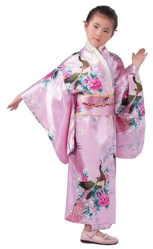 Kimono Kostym Sidenmaterial Med Blommönster Kulturell Rock