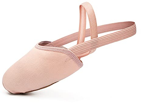 Stelle Half Soles Dance Shoes Women Men Canvas Lyrical Pirouette Ballet Shoes Turners Dance Shoes for Contemporary (Ballet Pink, 6/7)