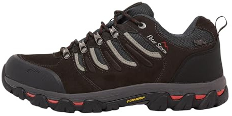 Peter Storm Men’s Eskdale II Walking Shoe with High Traction Rubber Sole, Durable Suede Upper, Waterproof, (Black, UK Footwear Size System, Adult, Men, Numeric, Medium, 9)