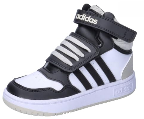 adidas Hoops Mid Shoes, Zapatillas Unisex niños, Cloud White Core Black Orbit Grey, 22 EU