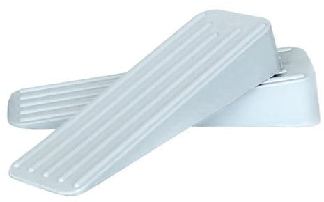 Mario10 Premium Türkeil aus Gummi, für drinnen und draußen, rutschfeste Türstopper für Boden, mehrere Oberflächen, Gummi-Türkeile, robuste Türhalter, um offen zu bleiben, 2 Stück (Grau)