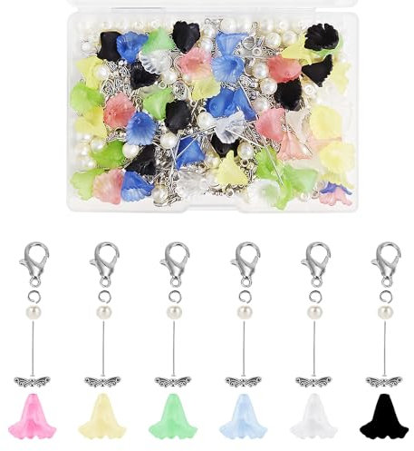 50 Stück Schutzengel Anhänger Schutzengel Basteln Engel Anhänger Schutzengel Schlüsselanhänger Basteln Erwachsene Charms Anhänger Set Hochzeit Schmuck für DIY Hochzeit Taufe Anhänger (6 Farben)