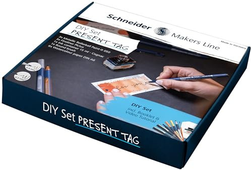 Schneider DIY Set Geschenkanhänger (inkl. Stiften, Bastelmaterial, Booklet und Videoanleitung)
